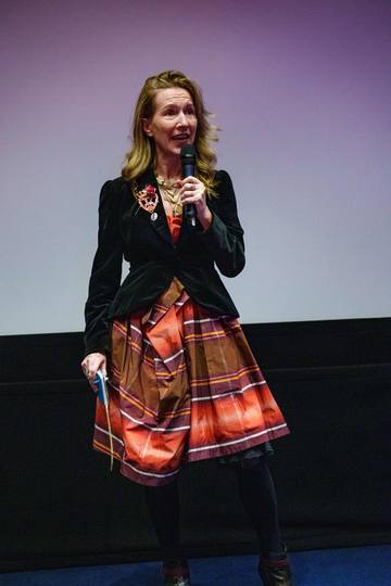 Welcoming the audience on stage