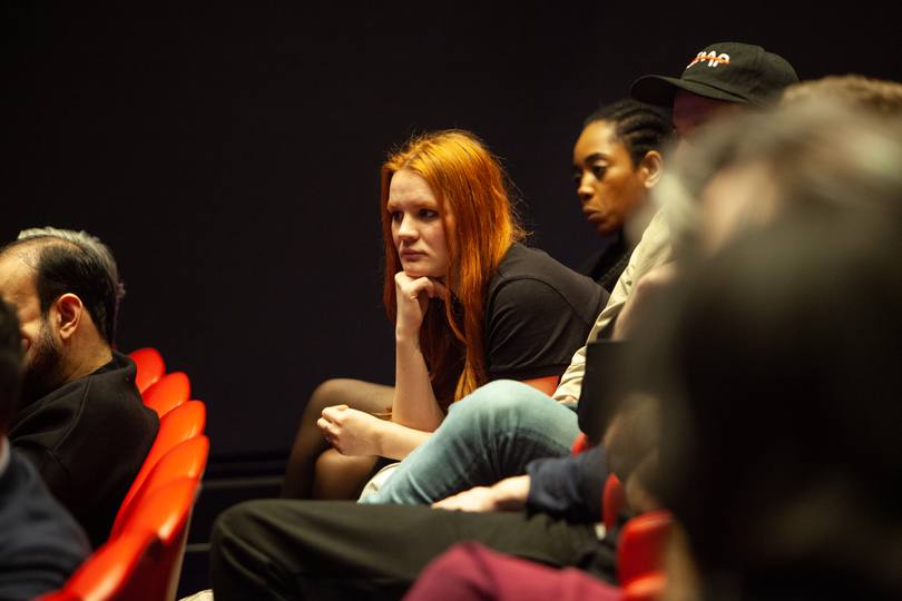 Audience locked in at the screening